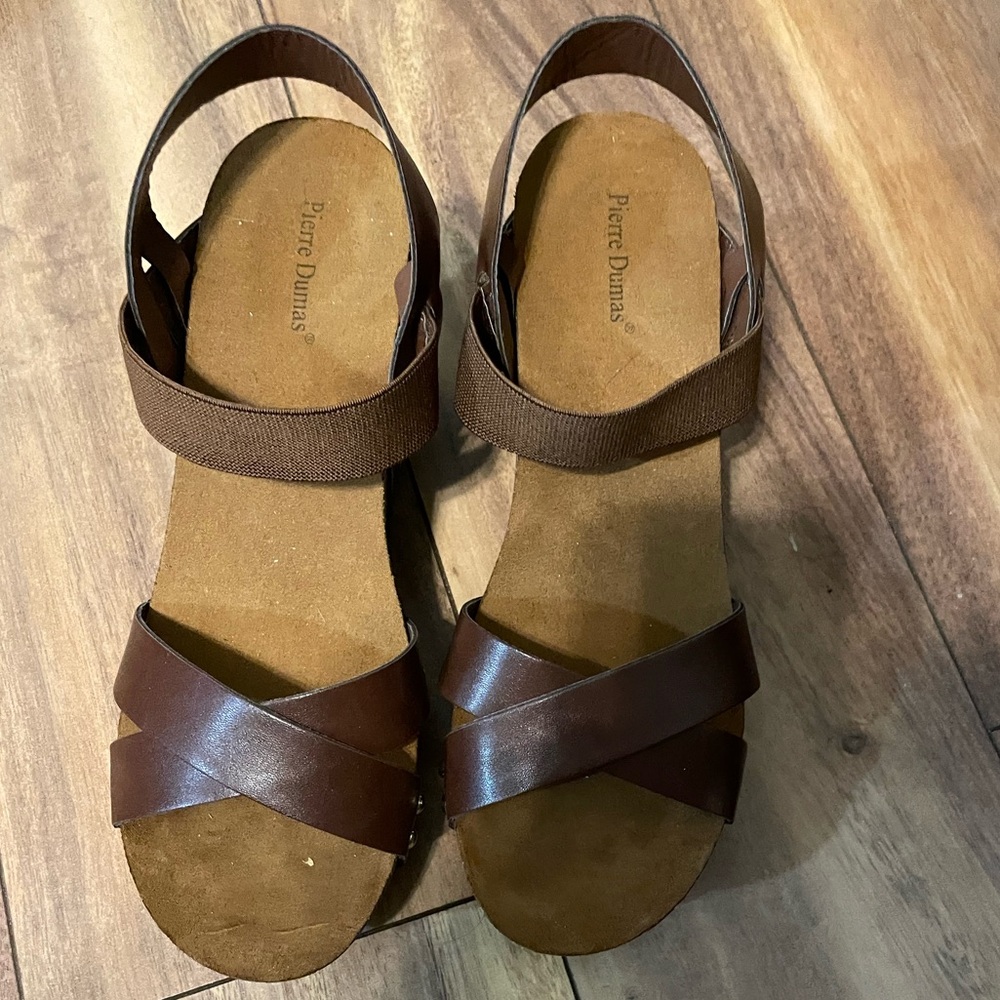 Brown Pierre Dumas Wedges